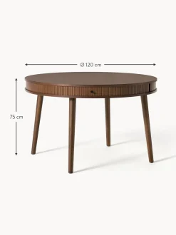 Tavolo-Contenitore Rotondo In Legno Di Quercia Calary