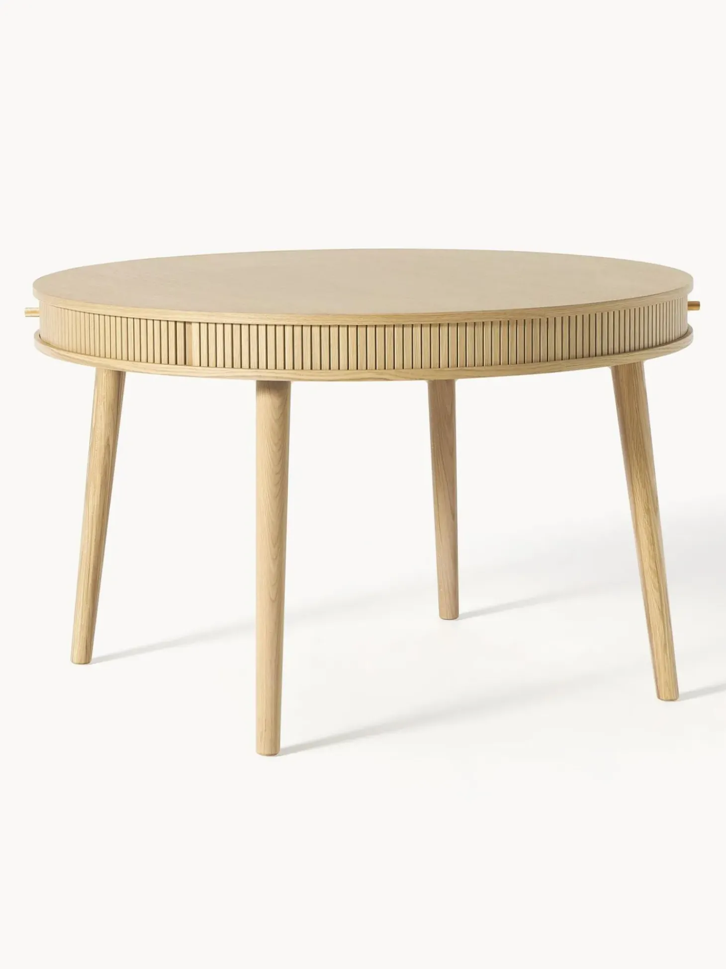 Tavolo-Contenitore Rotondo In Legno Di Quercia Calary