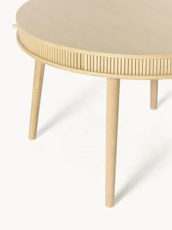 Tavolo-Contenitore Rotondo In Legno Di Quercia Calary