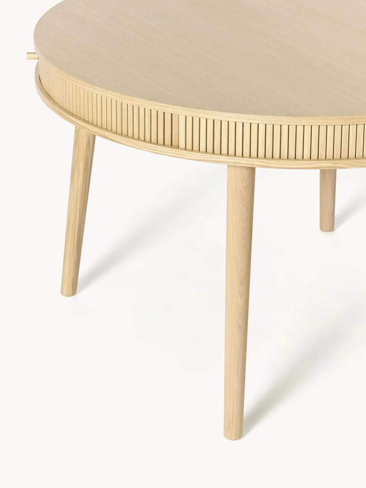 Tavolo-Contenitore Rotondo In Legno Di Quercia Calary