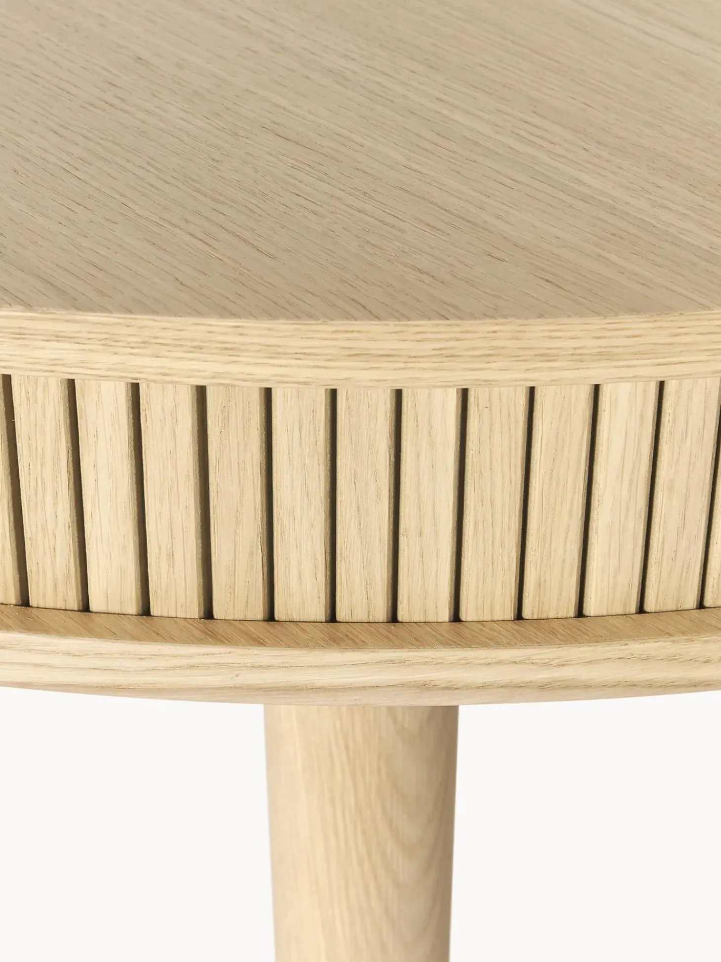 Tavolo-Contenitore Rotondo In Legno Di Quercia Calary