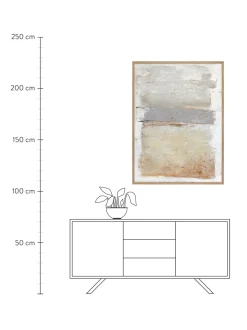 Tela Dipinta A Mano Con Cornice In Legno Scenario