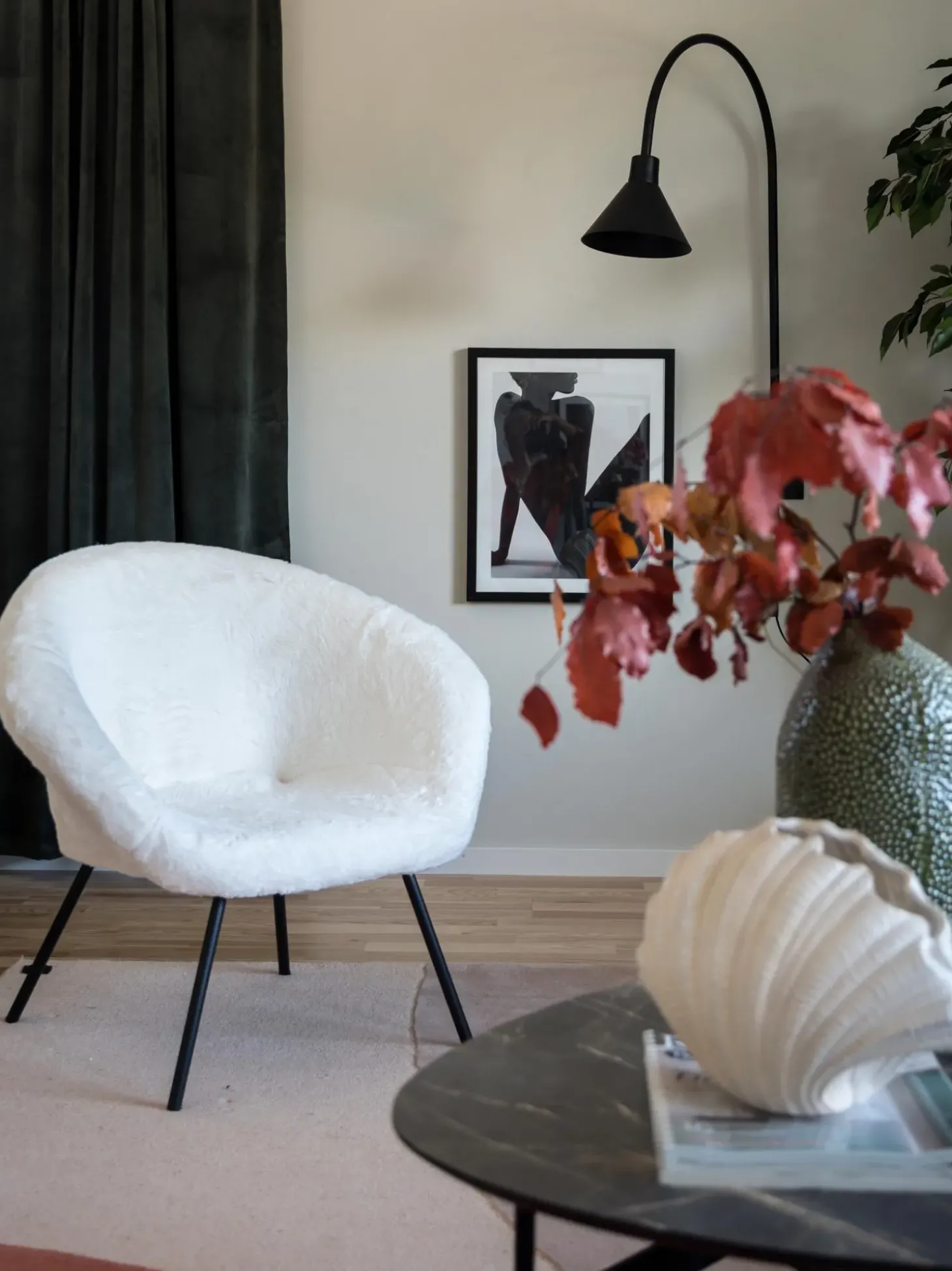 Vaso Conchiglia Grande Di Design Bianco Shell