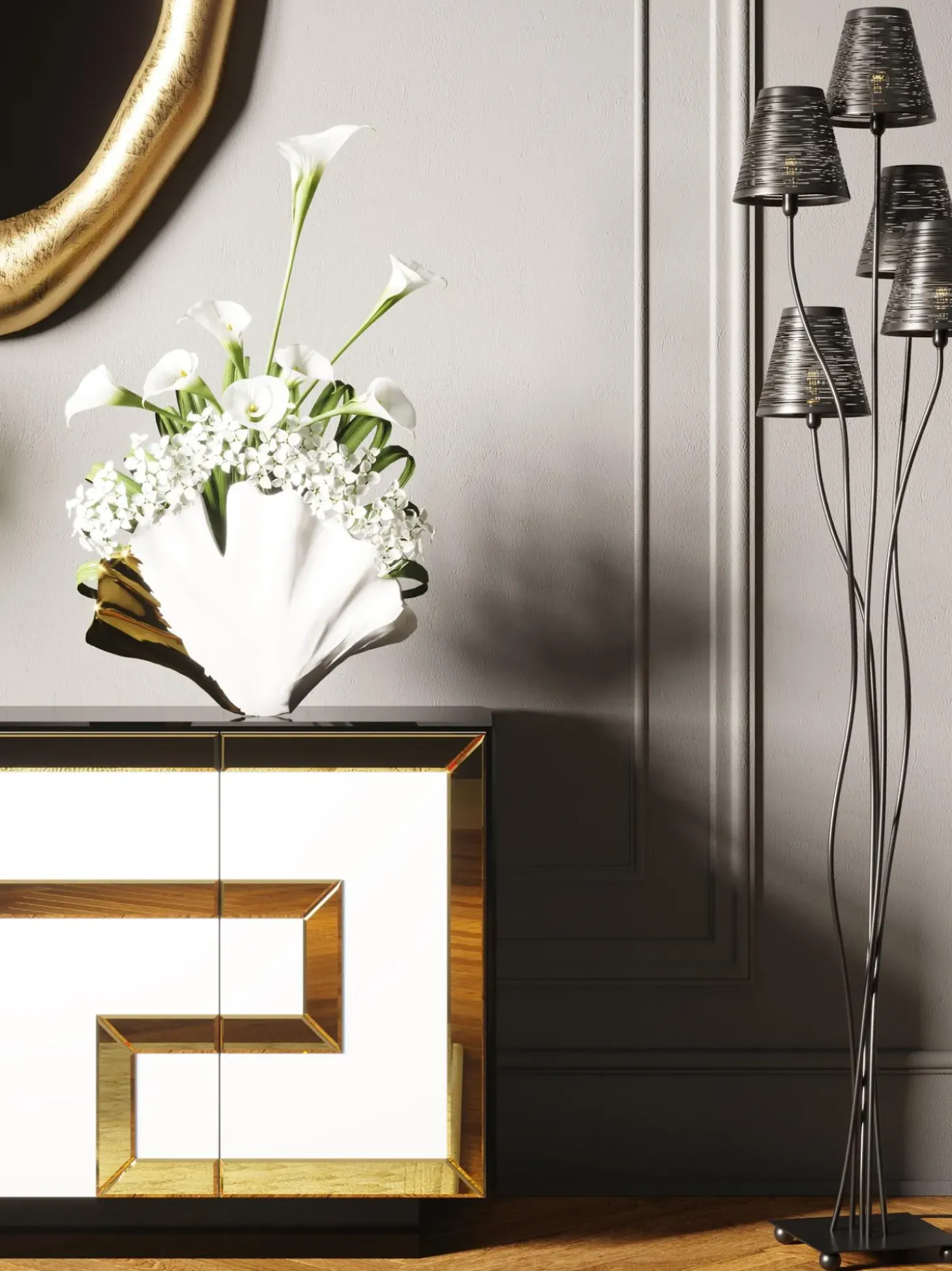 Vaso Di Design In Ceramica Ginkgo Elegance