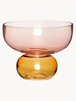 Vaso Di Design In Vetro Soffiato Rosa/Ambrato Show