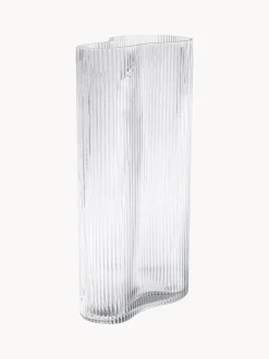 Vaso Di Design In Vetro Soffiato Con Rilievo Scanalato Dawn