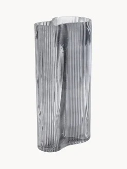 Vaso Di Design In Vetro Soffiato Con Rilievo Scanalato Dawn