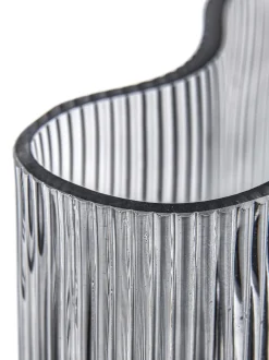 Vaso Di Design In Vetro Soffiato Con Rilievo Scanalato Dawn