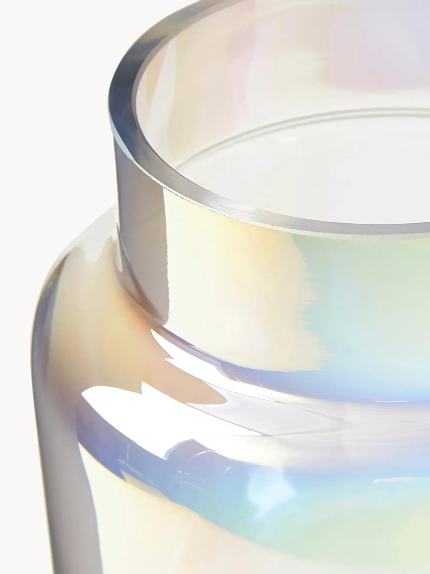 Vaso Grande In Vetro Iridescende Lasse