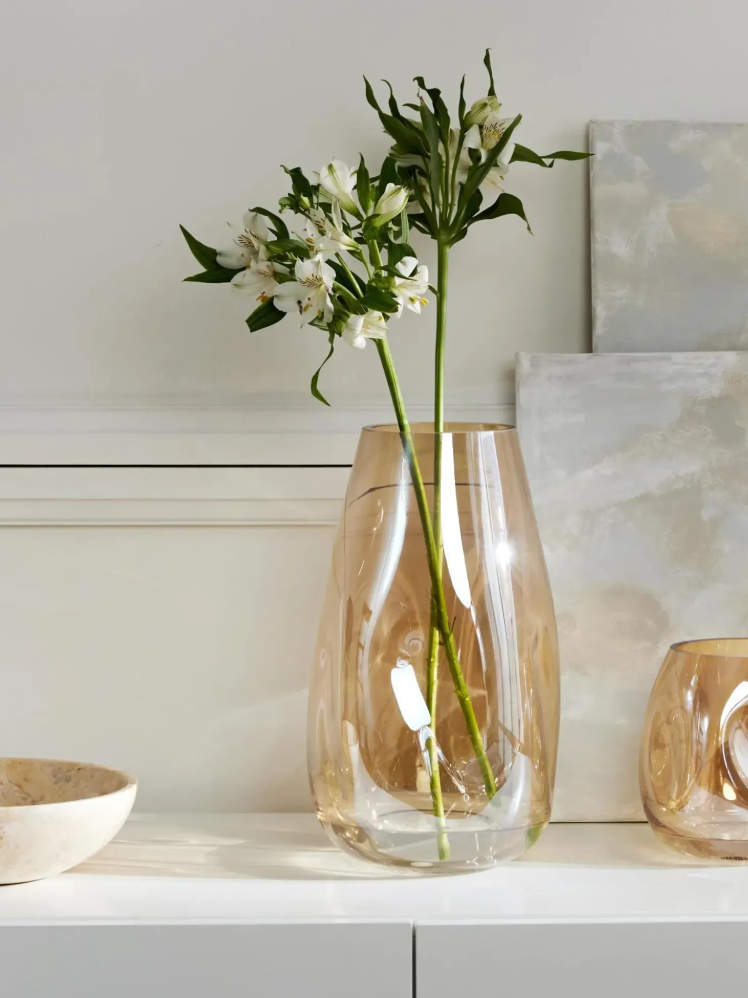 Vaso Grande In Vetro Soffiato Luster