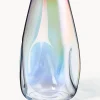 Vaso Grande In Vetro Soffiato Iridescente Rainbow
