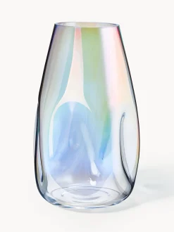Vaso Grande In Vetro Soffiato Iridescente Rainbow