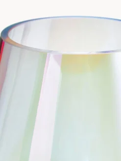 Vaso Grande In Vetro Soffiato Iridescente Rainbow