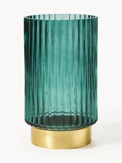 Vaso In Vetro Con Base In Metallo Lene