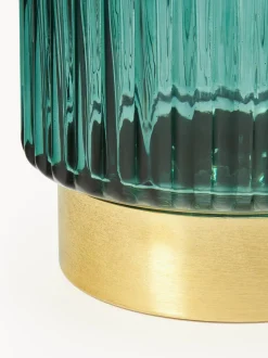 Vaso In Vetro Con Base In Metallo Lene