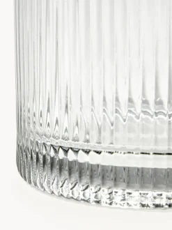 Vaso In Vetro Con Superficie Rigata Lija