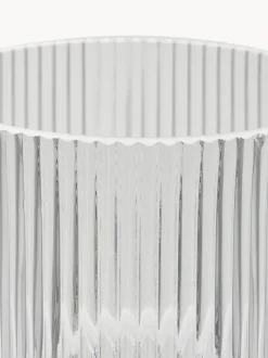 Vaso In Vetro Con Superficie Rigata Lija