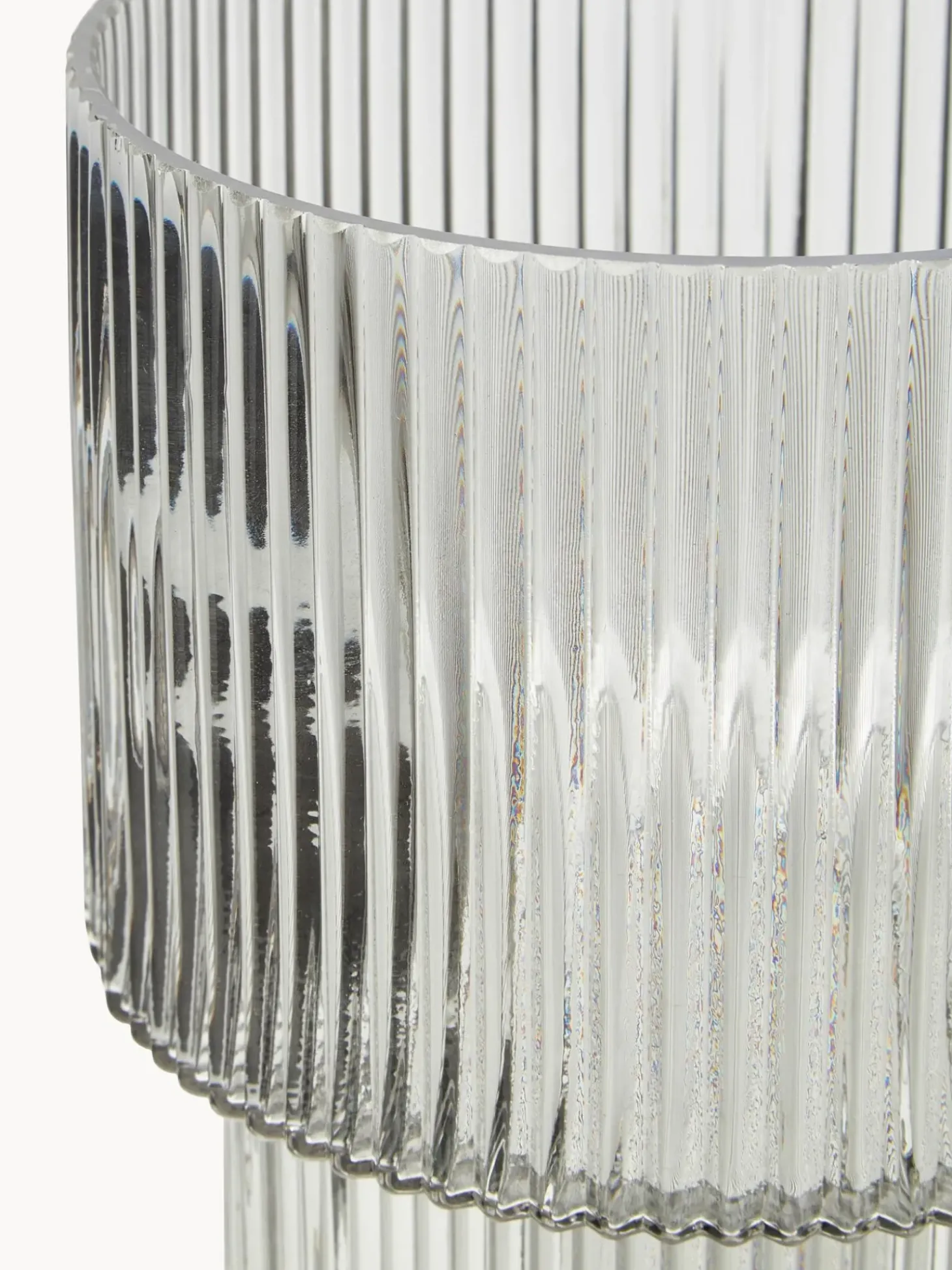 Vaso In Vetro Rigato Lija