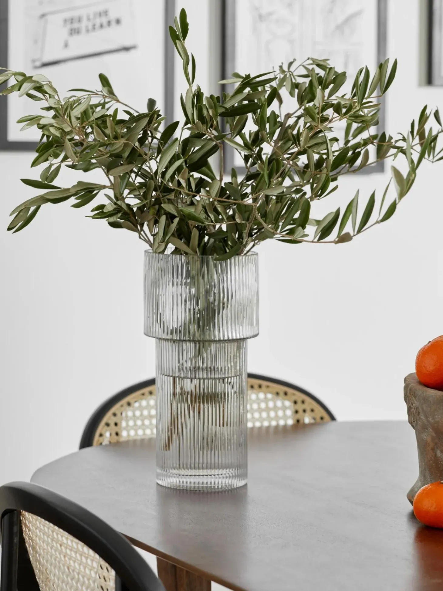 Vaso In Vetro Rigato Lija