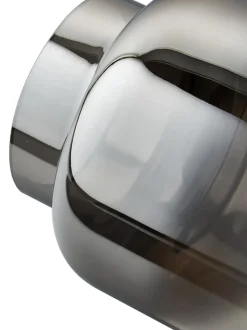 Vaso In Vetro Soffiato Con Riflessi Cromati Uma