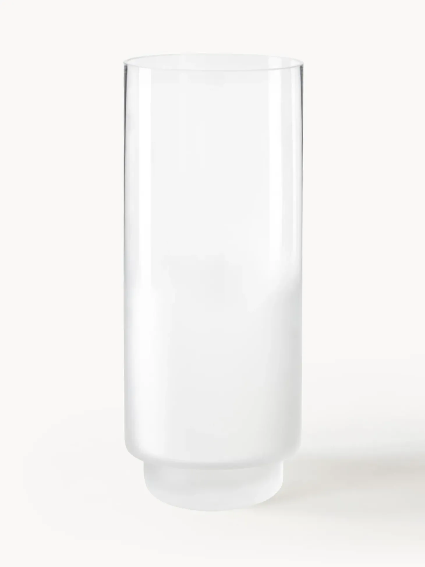 Vaso In Vetro Soffiato Con Sfumatura Milky