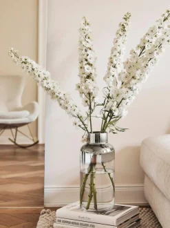 Vaso In Vetro Soffiato Con Riflessi Cromati Uma