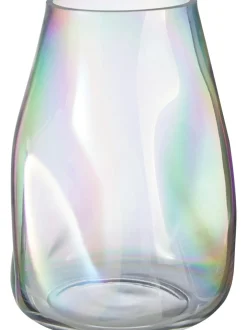 Vaso In Vetro Soffiato Iridescente Rainbow