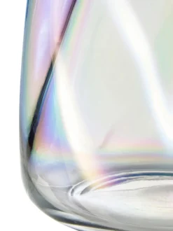 Vaso In Vetro Soffiato Iridescente Rainbow