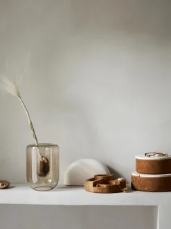 Vaso In Vetro Soffiato Opal, Alt. 20 Cm