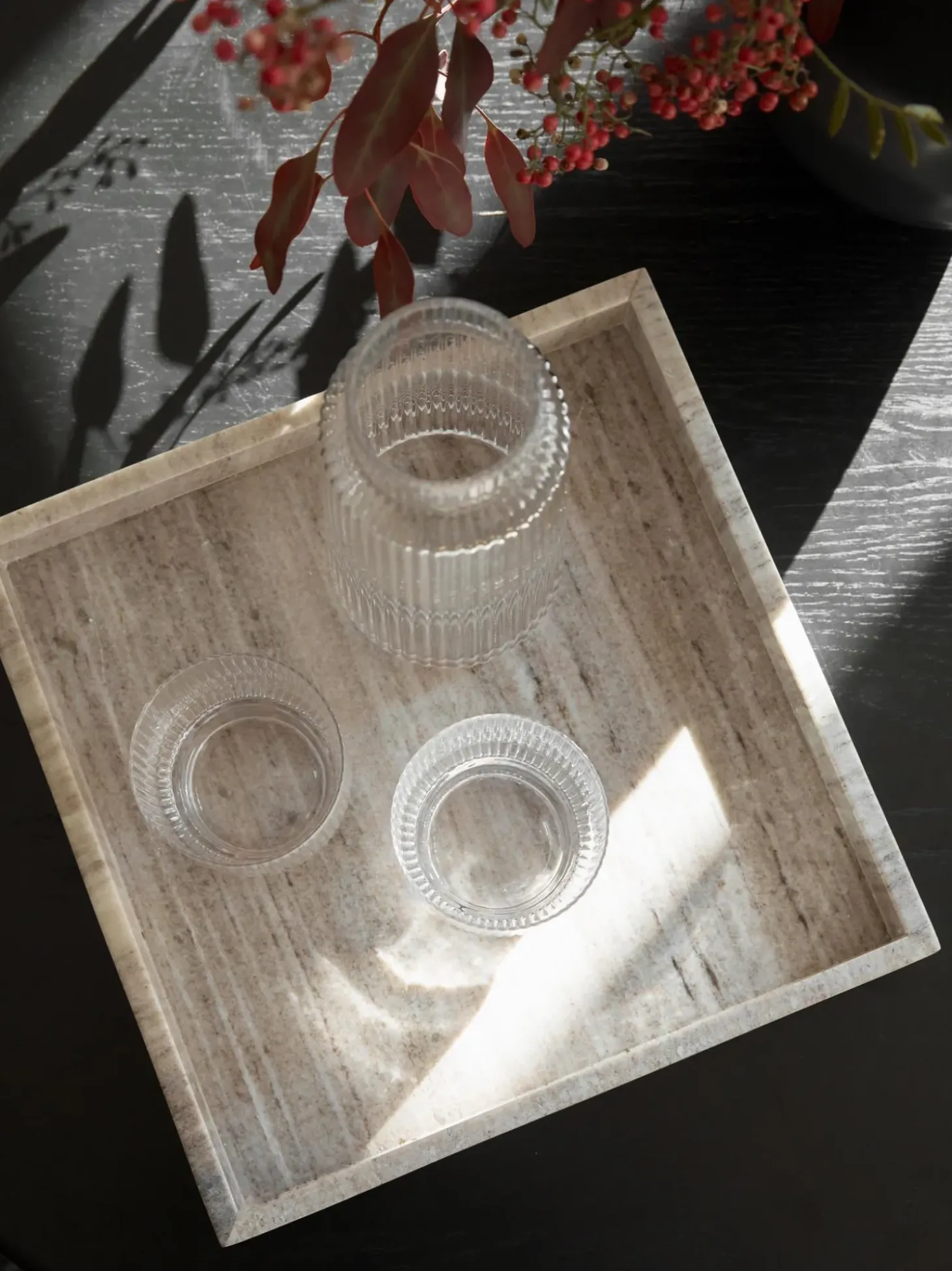 Vassoio Decorativo In Marmo Venice