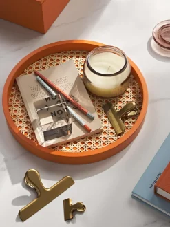 Vassoio Rotondo Decorativo Con Intreccio Viennese Carina