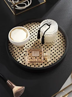 Vassoio Rotondo Decorativo Con Intreccio Viennese Carina