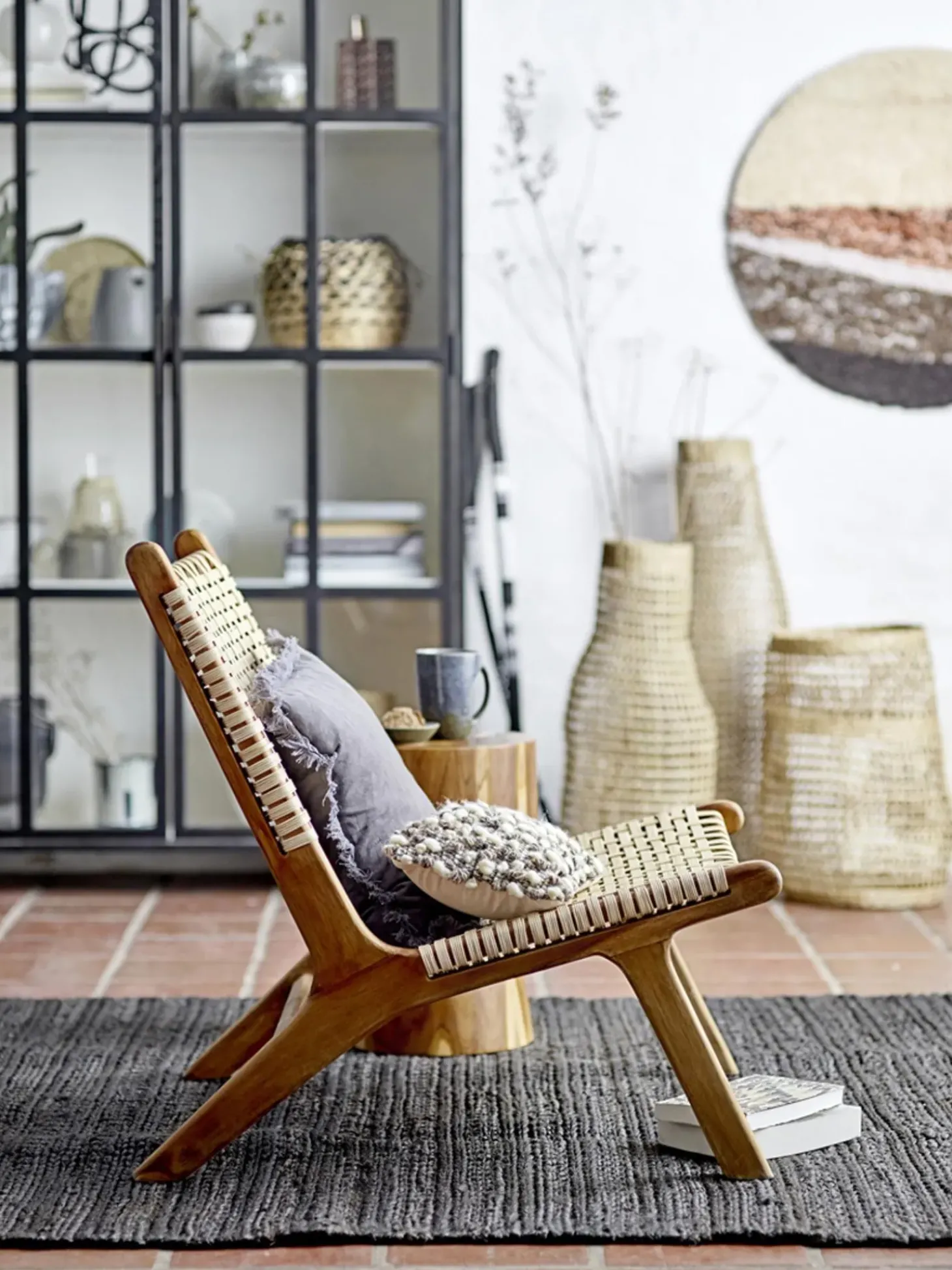 Vetrina Nera Con Ante In Vetro Jesper