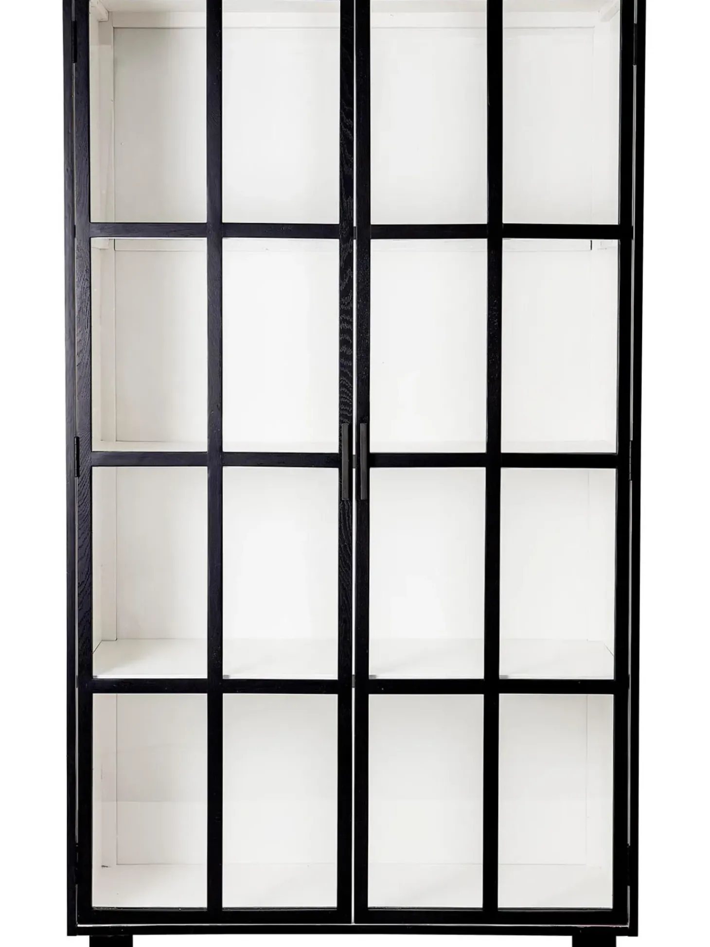 Vetrina Nera Con Ante In Vetro Jesper